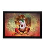 Lord Ganesha Satin Matt Texture UV Art Painting
