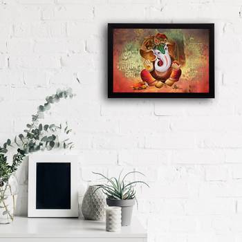 Lord Ganesha Satin Matt Texture UV Art Painting 2