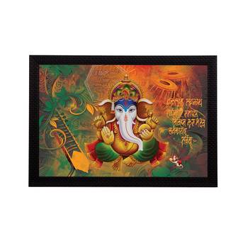 Lord Ganesha Satin Matt Texture UV Art Painting 1