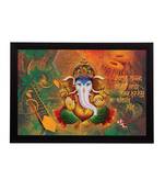 Lord Ganesha Satin Matt Texture UV Art Painting
