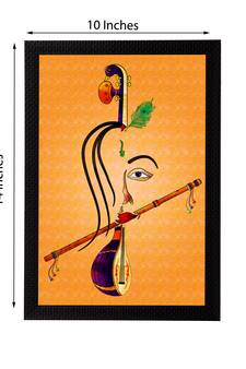 Lord Krishna playing Flute Satin Matt Texture UV Art Painting