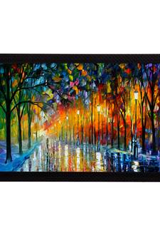 Lovely Rain View Satin Matt Texture UV Art Painting