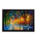 Lovely Rain View Satin Matt Texture UV Art Painting