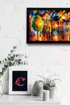 Rain View Satin Matt Texture UV Art Painting