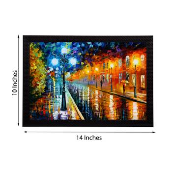 Street View in Rain Satin Matt Texture UV Art Painting 3