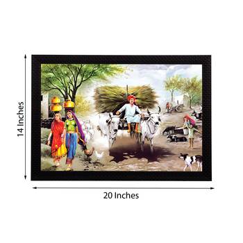 Village Scenic View Satin Matt Texture UV Art Painting 3