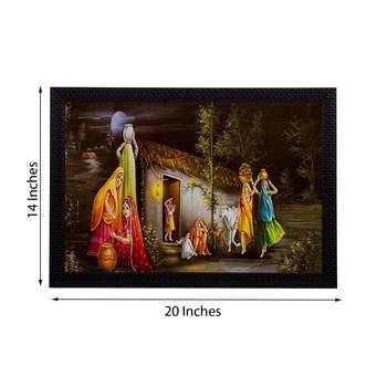 Village Scenic View Satin Matt Texture UV Art Painting 3