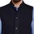 Blue woven wool nehru-jacket