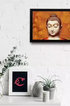 Spritual Lord Buddha Satin Matt Texture UV Art Painting