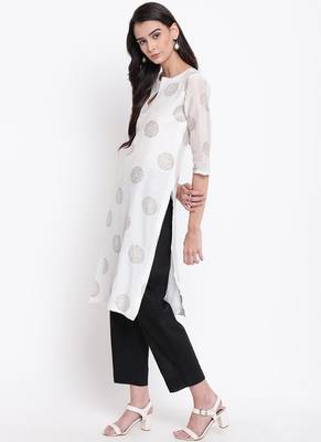 White Block Kurta 2
