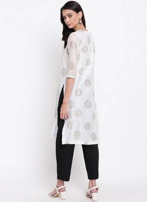 White Block Kurta 4