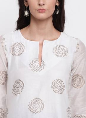 White Block Kurta 5