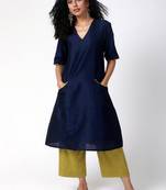 Blue Green Silk Kurta-Pant
