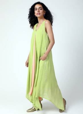 Mint Green Asymmetric Kurta-Pant 2