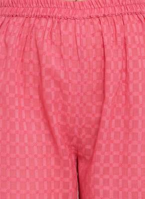 Brick Pink Asymmetric Kurta-Palazzo 5