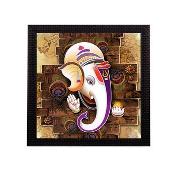 Lord Ganesha Satin Matt Texture UV Art Painting 1