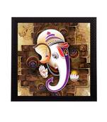 Lord Ganesha Satin Matt Texture UV Art Painting