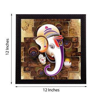 Lord Ganesha Satin Matt Texture UV Art Painting 3