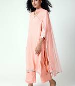 Peach Gota Slit Kurta-Pant-Dupatta