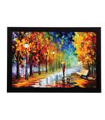 Lovely Rain View Satin Matt Texture UV Art Painting