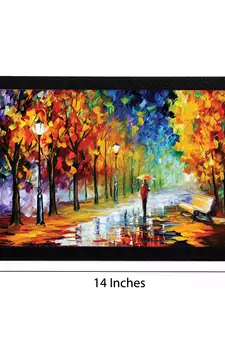 Lovely Rain View Satin Matt Texture UV Art Painting