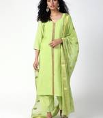 Green Gota Kurta-Pant-Dupatta