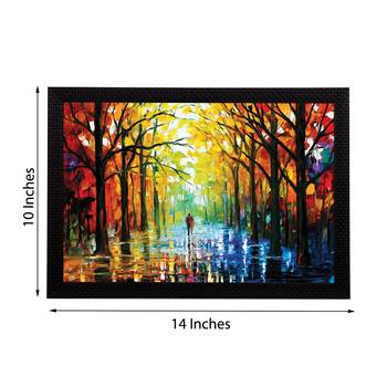 Lovely Rain View Satin Matt Texture UV Art Painting 1