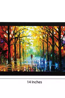 Lovely Rain View Satin Matt Texture UV Art Painting