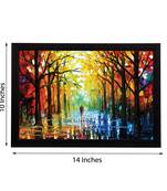 Lovely Rain View Satin Matt Texture UV Art Painting