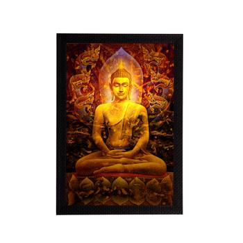 Spritual Lord Buddha Satin Matt Texture UV Art Painting 1