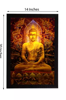 Spritual Lord Buddha Satin Matt Texture UV Art Painting