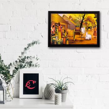 Village View Satin Matt Texture UV Art Painting 2