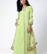 Green Lace Kurta-Pant-Dupatta