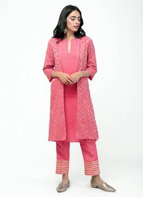 Peach Gota Jacket Set 1