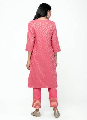 Peach Gota Jacket Set 2
