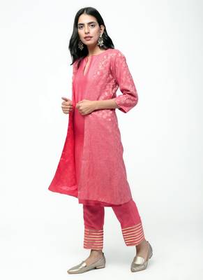 Peach Gota Jacket Set 5