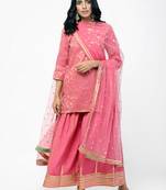 Peach Short Kurta Set
