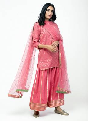 Peach Short Kurta Set 2