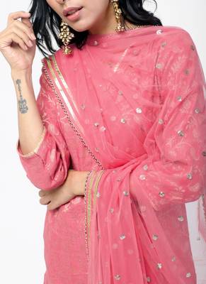 Peach Short Kurta Set 4