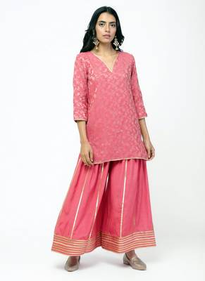Peach Short Kurta Set 6