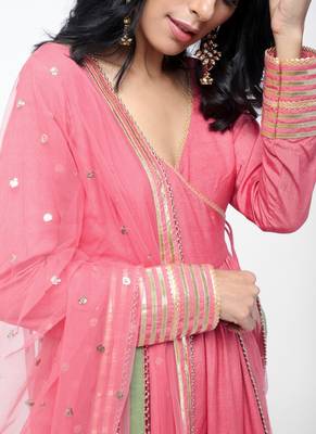 Peach Gota Angrakha Set 4