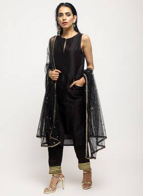 Black Gota Kurta Set 1