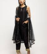 Black Gota Kurta Set