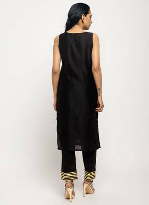 Black Gota Kurta Set 3