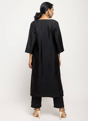 Black Foil Jacket Kurta Set 7