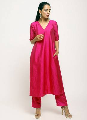 Orange Pink Jacket Kurta Set 3