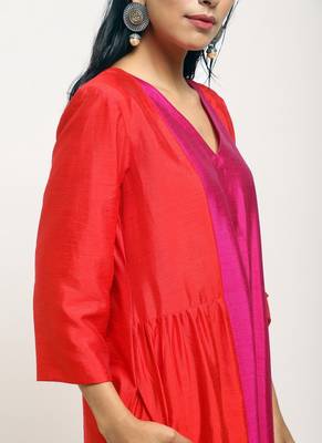 Orange Pink Jacket Kurta Set 4