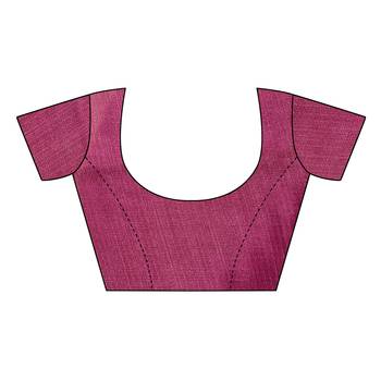 Magenta Printed Khadi Saree With Blouse 4