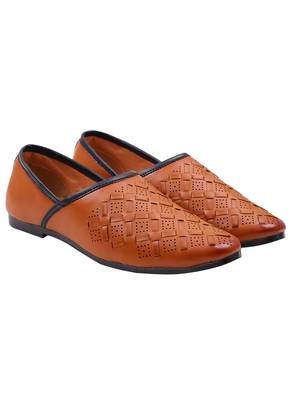  Casual Ethnic Tan Juttis Shoes For Men 4