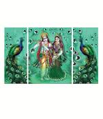 Set of 3 Radha Krishna Premium Canvas Painting